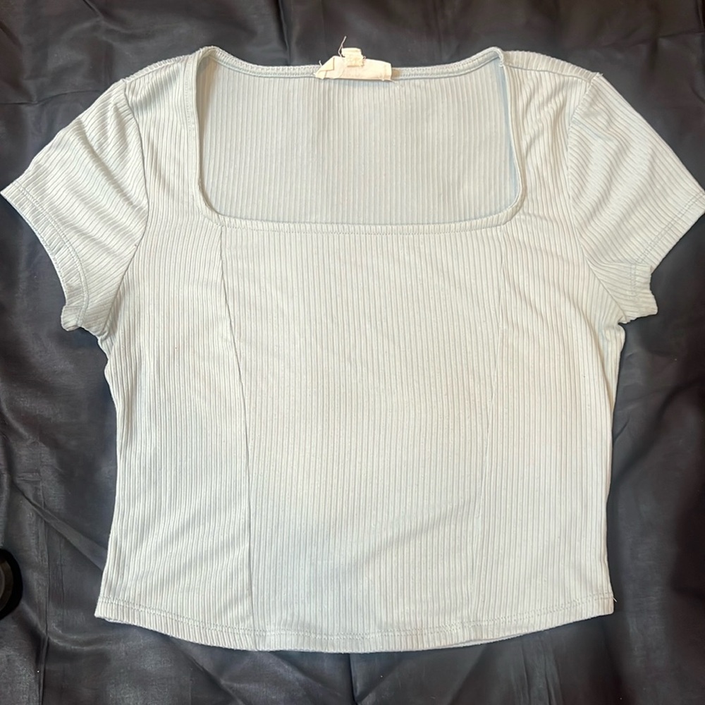 Women’s Pink Rose Light Aquamarine Baby Tee